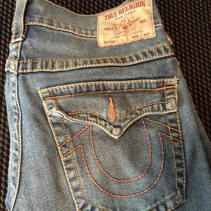 True Religion Denim Jeans with Orange Stitching